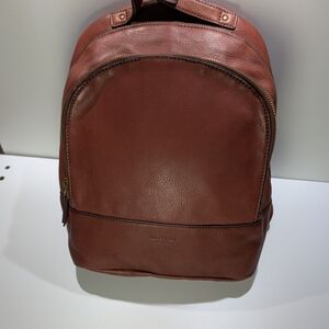 Classic Leather Everyday Backpack in Chestnut Brown